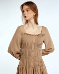 SIXDO Woven Flared Dress 2025